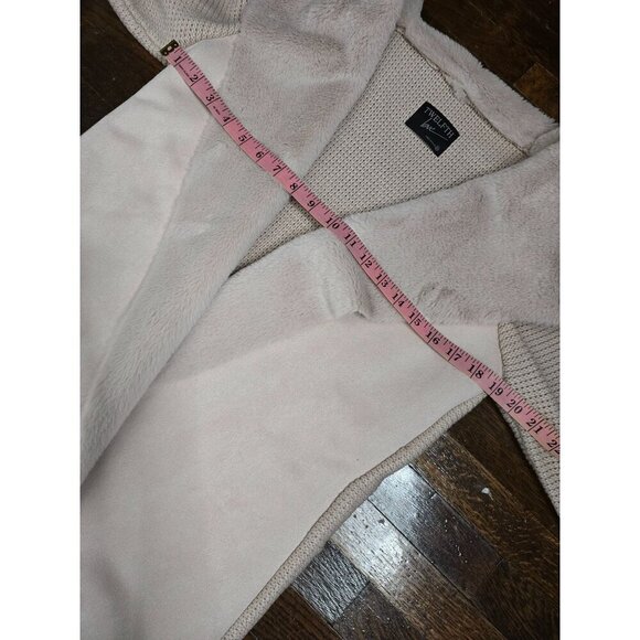 Pale Pink Soft Cozy Faux Fur Wrap Sweater Jacket - Picture 6 of 13